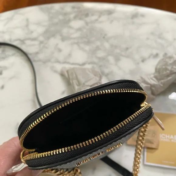 Michael Kors Jet Set Black Pebbled Leather Crossbody - Picture 5 of 5